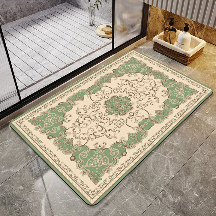 Floral-Patterned Luxury Bath Mat Stornfield