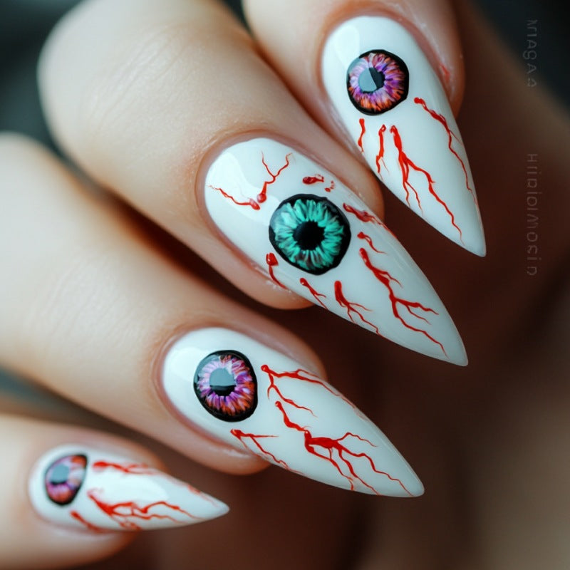 Artistic Eye-Themed Press-On Nail Set Stornfield