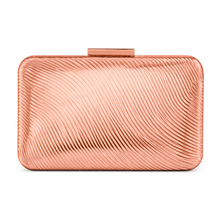 Sculpted Metallic Clutch