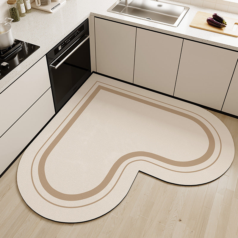 Heart-Shaped Kitchen Comfort Mat