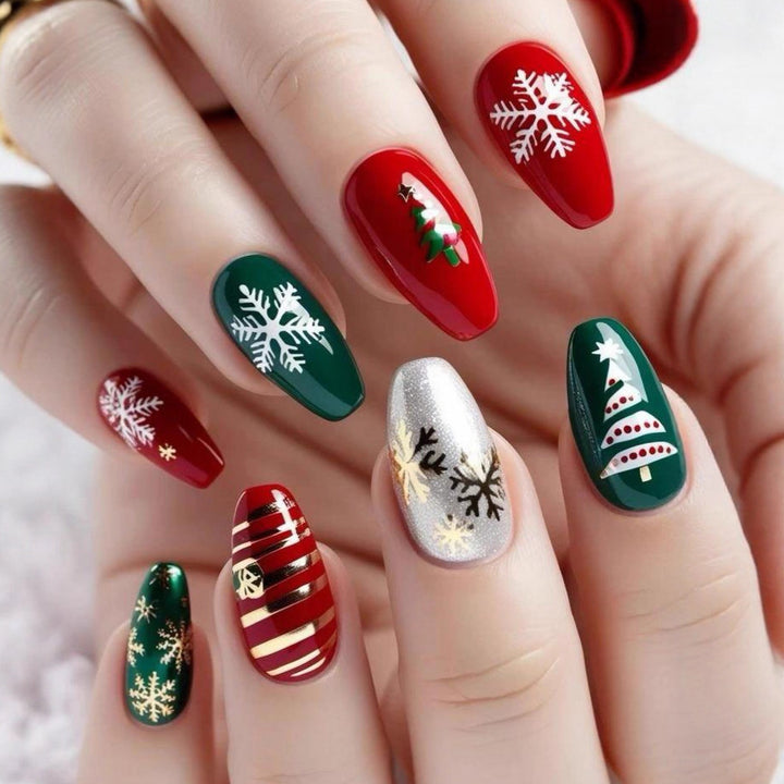 Christmas Art Nails with Festive 3D Design Stornfield