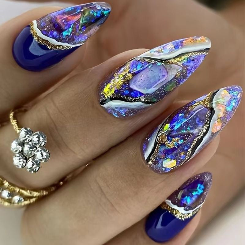 Glamorous Glitter Ombre Nail Enhancements Stornfield