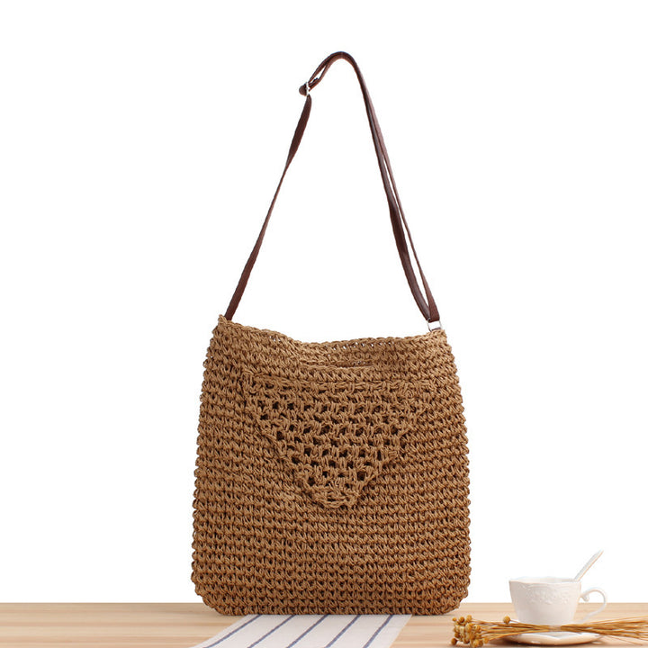 Beach bag with handwoven design Stornfield