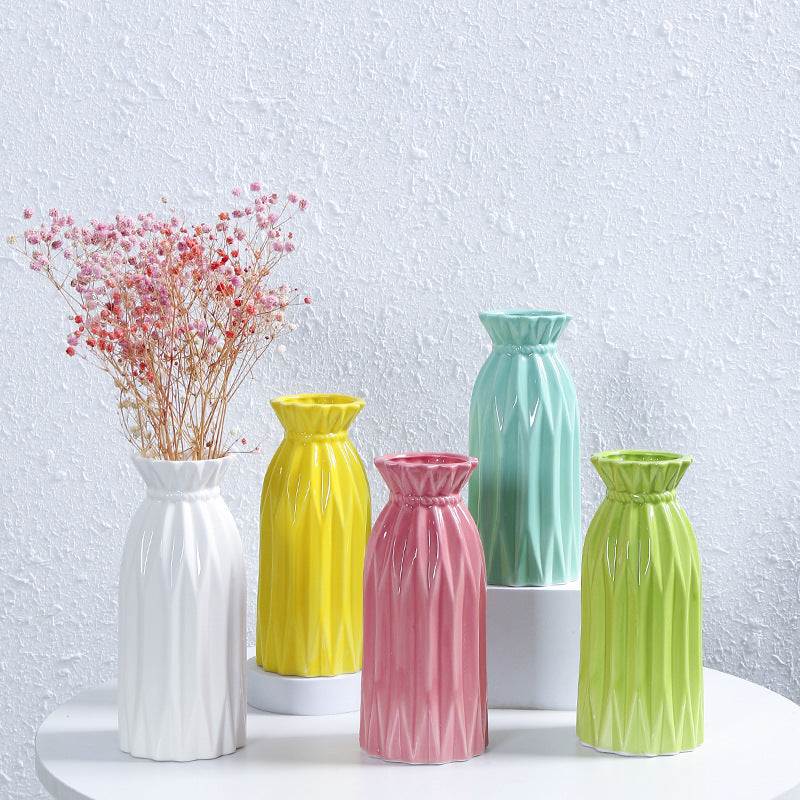 Elegant Textured Ceramic Flower Vase Stornfeild 1790310307