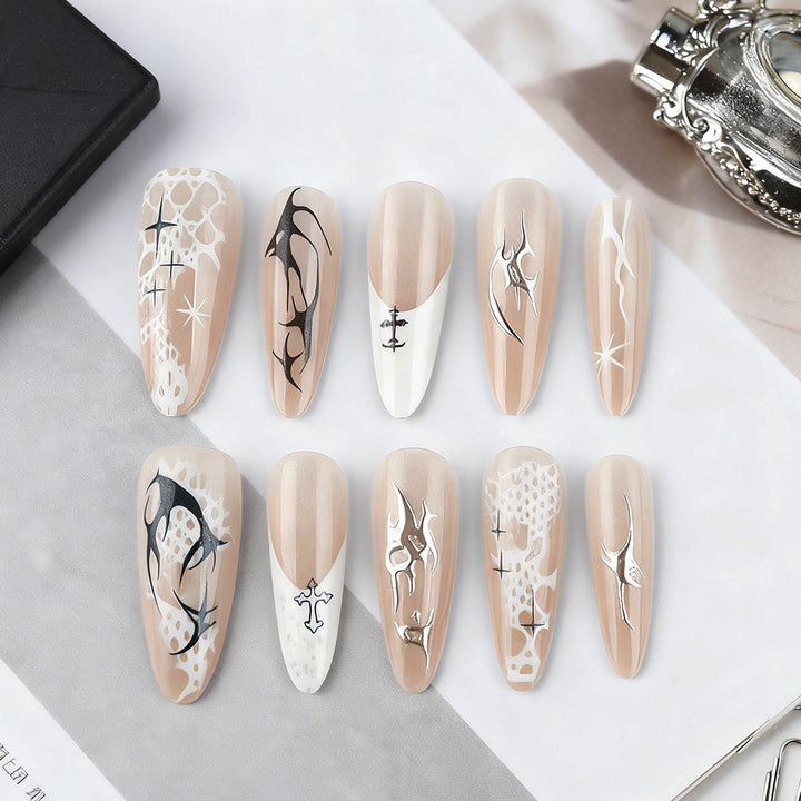 Artistic Press-On Nail Art Stornfield