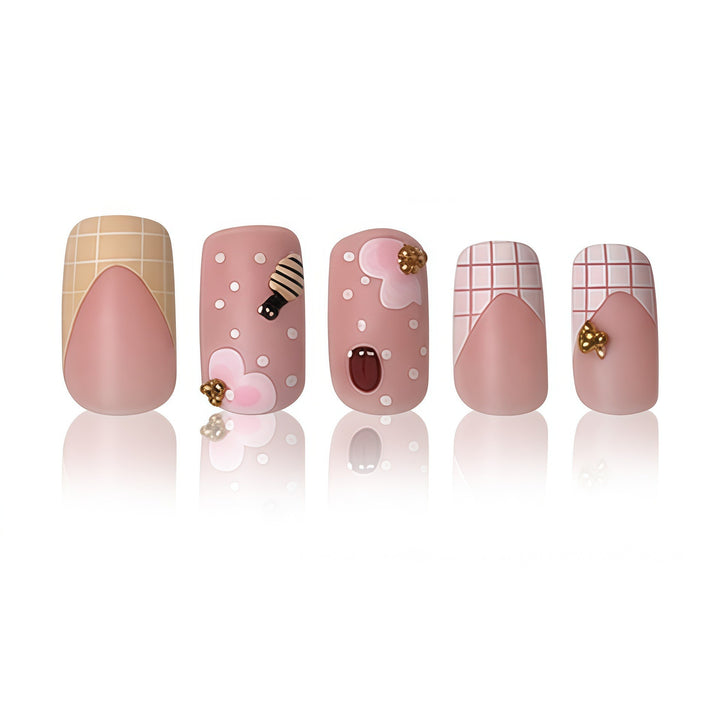Artistic Floral-Themed Press-On Nails Stornfield