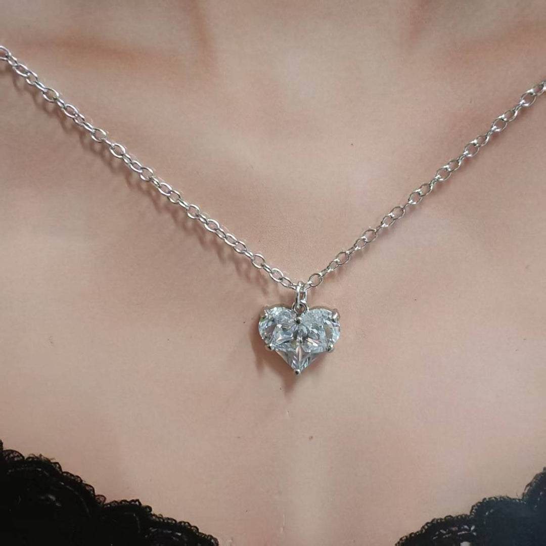 Heart-Shaped Crystal Pendant Necklace Stornfield