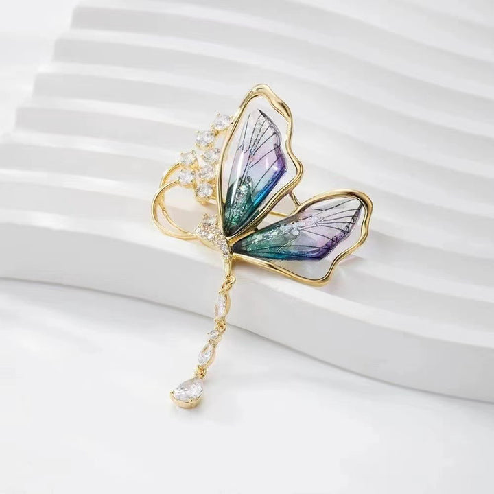 Exquisite butterfly brooch with glitter stones Stornfield