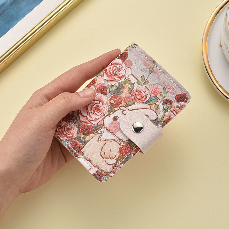 Floral Themed Cartoon Mini Wallet Stornfield