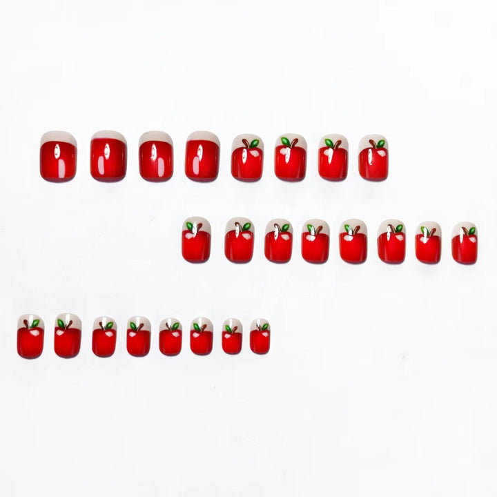 Artificial nails with playful apple motif Stornfield