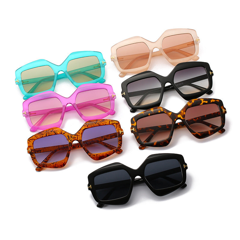 Bold Patterned Hexagonal Sunglasses Stornfield