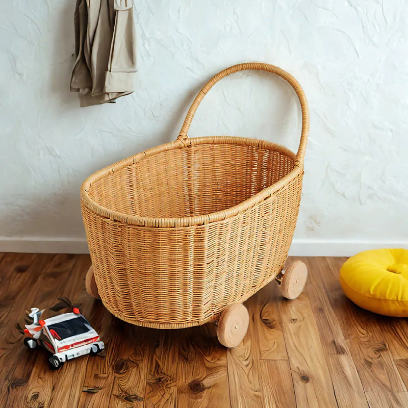 Rolling Woven Storage Cart Stornfield