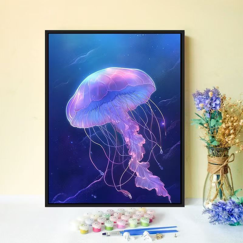 Jellyfish-Inspired Canvas Wall Art Stornfield