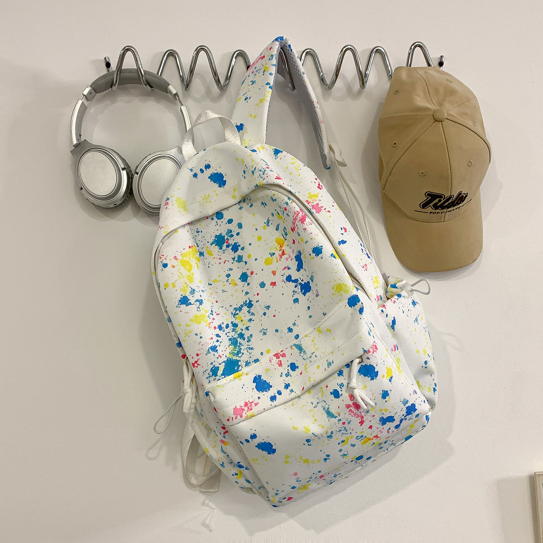 Artistic Splash-Patterned Backpack Stornfield