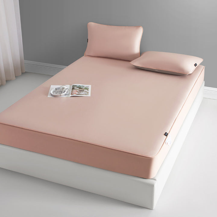 Waterproof mattress protector fitted sheet with breathable PU coating and extra deep pocket