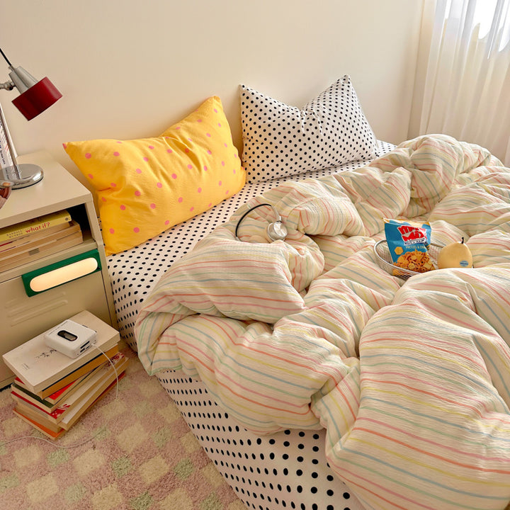 Striped Reversible Comforter Set