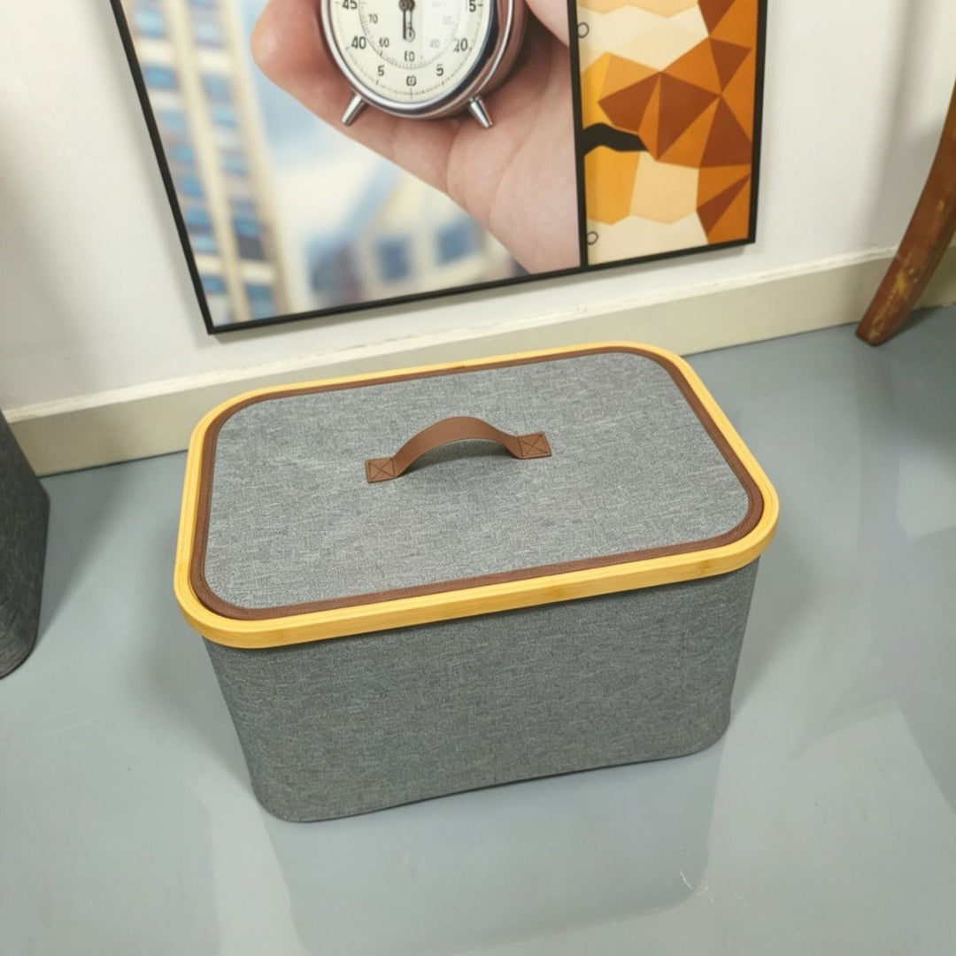 Storage boxes with elegant bamboo accents Stornfield