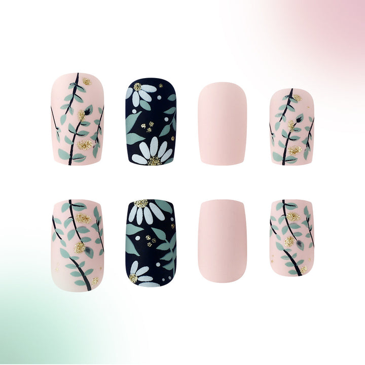 Artistic Floral Gel Nail Art Stornfield