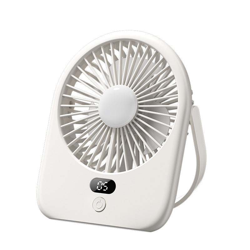 Unisex Rechargeable LED Desk Fan with Digital Display Stornfield