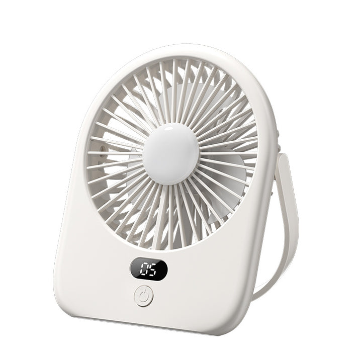 Unisex Rechargeable LED Desk Fan with Digital Display Stornfield