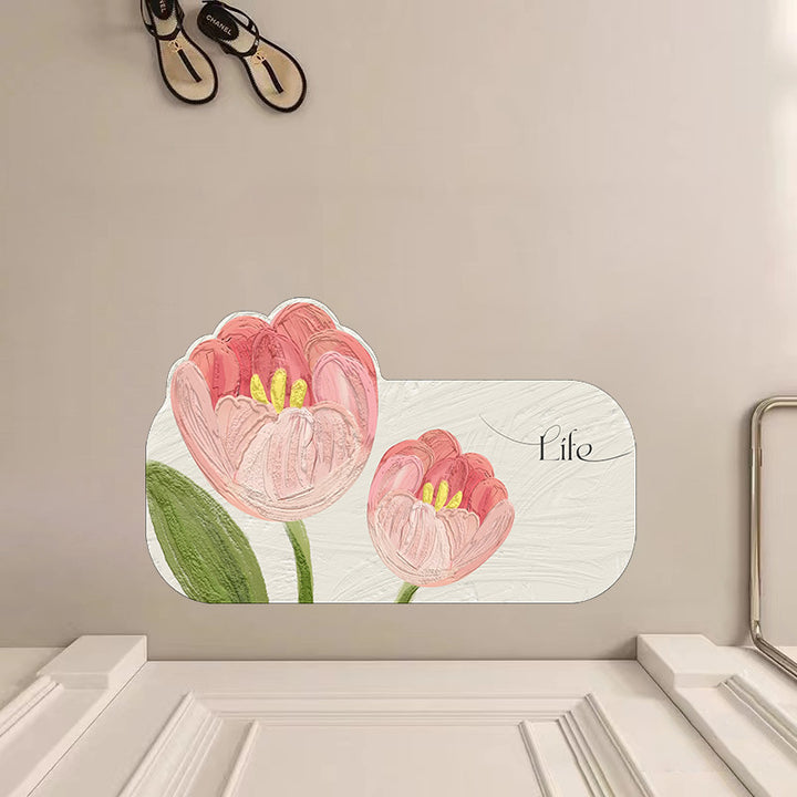 Floral-Themed Kitchen Runner Mat Stornfield