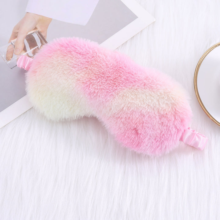 Women's cozy sleep mask made of plush with adjustable elastic band and lightproof inner lining Stornfield