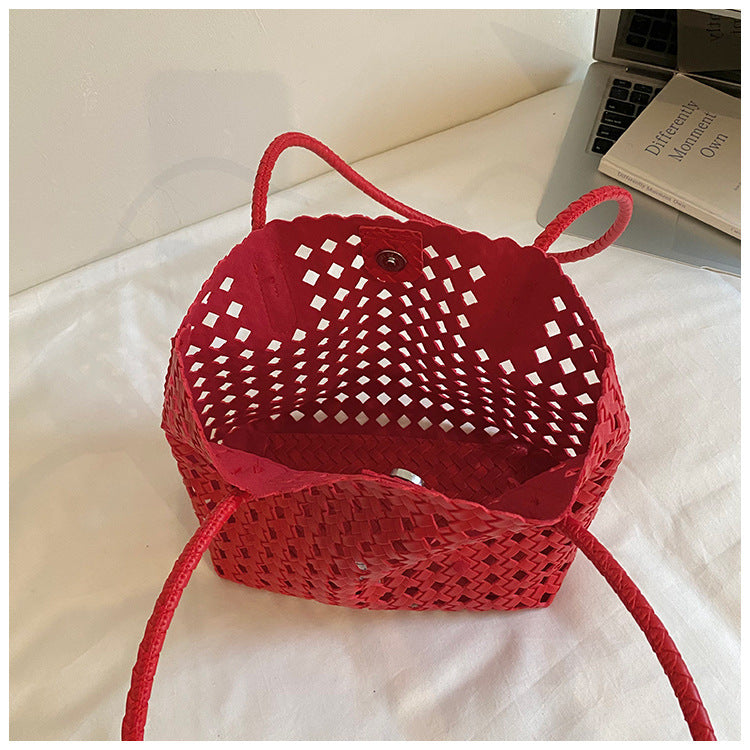 Stylish Woven Leather Tote Bag