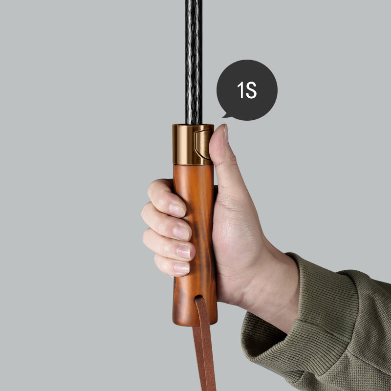 Men's automatic business umbrella with wooden handle Stornfield