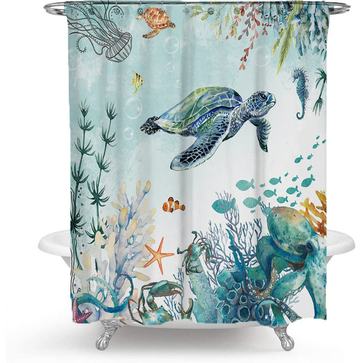 Coastal Pattern Shower Curtain Stornfield