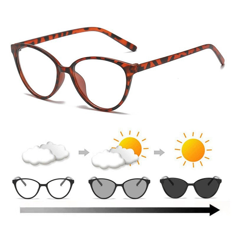 Women's trendy light-sensitive cat-eye glasses Stornfield