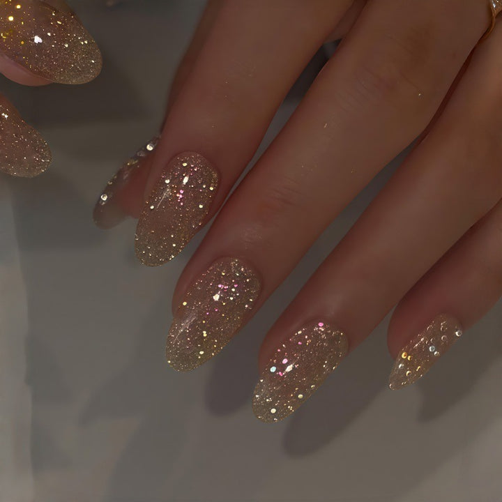 Sparkly Long Press-On Nails Stornfield