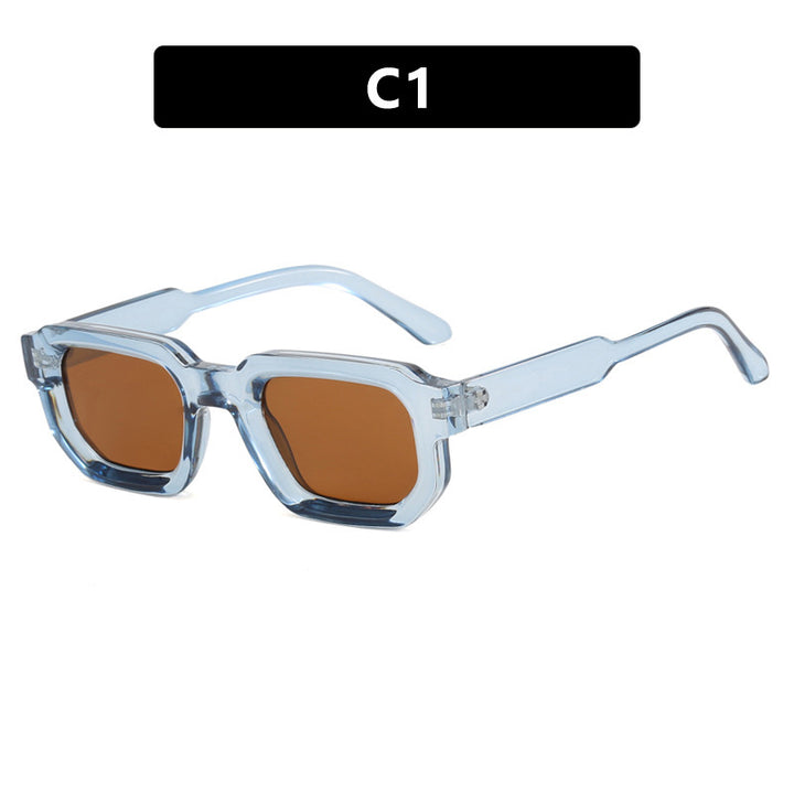 Women's fashionable rectangular sunglasses in a trendy design with clear accents Stornfield