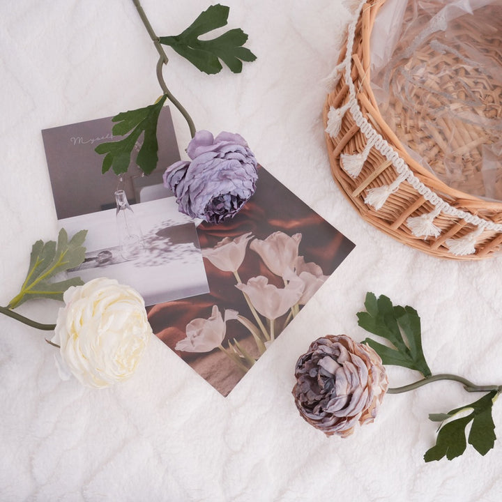 Realistic Floral Stem with Detailed Petals