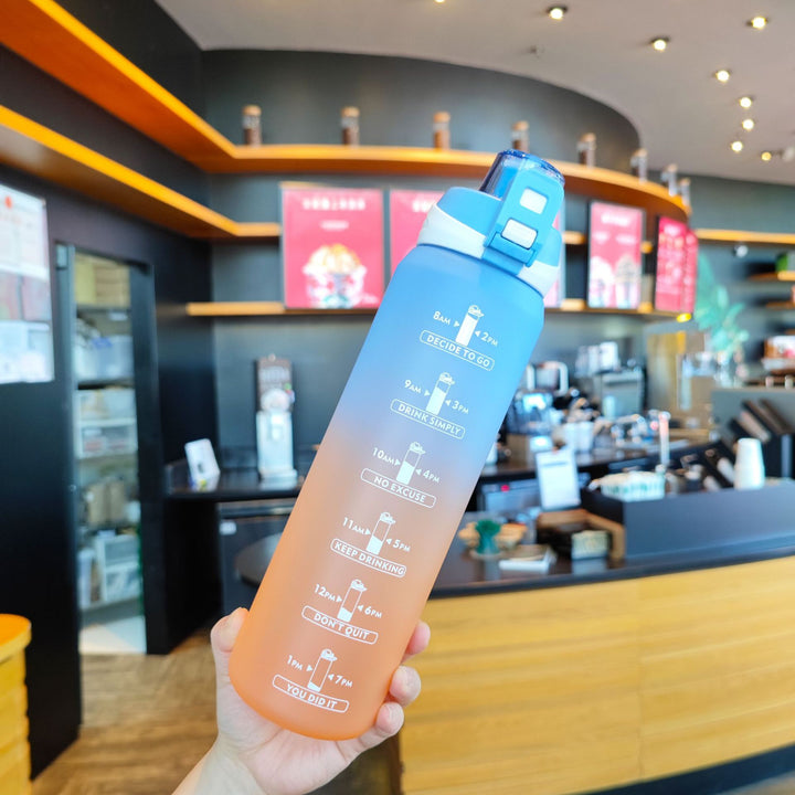 Women's Motivational Water Bottle with Unique Time Marking and Secure Closure Stornfield
