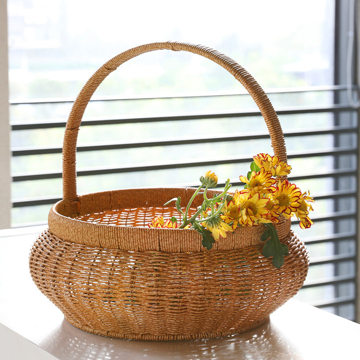 Unisex Handwoven Shopping Basket with Practical Handle Stornfield