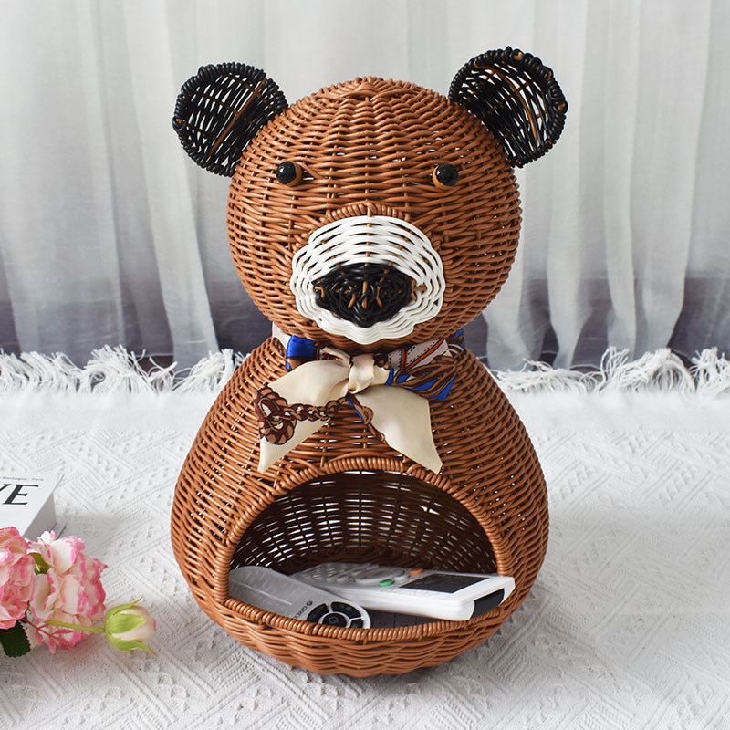 Cute Bear-Shaped Decorative Storage Basket Stornfield