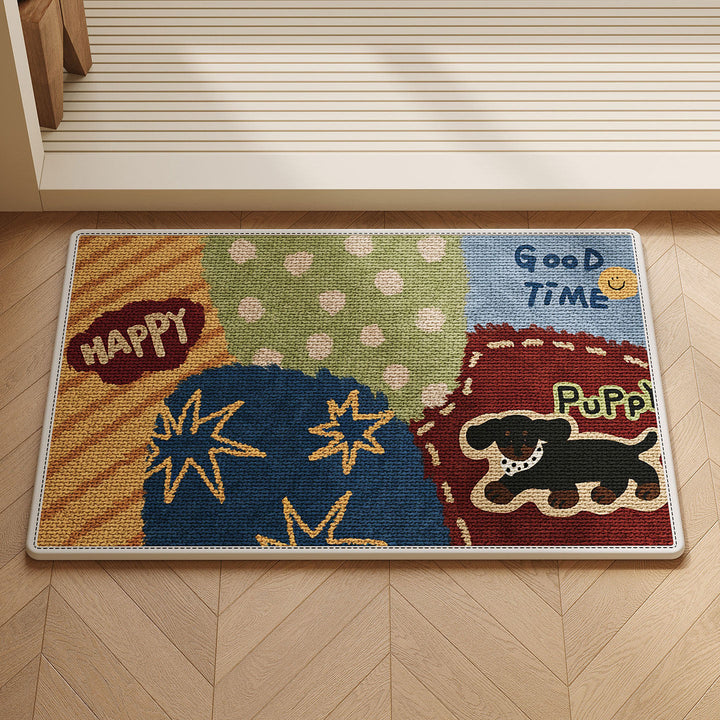Playful Cartoon-Themed Indoor Mat