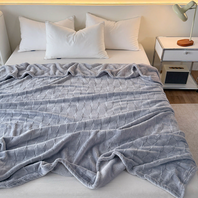 Cozy Textured Throw Blanket