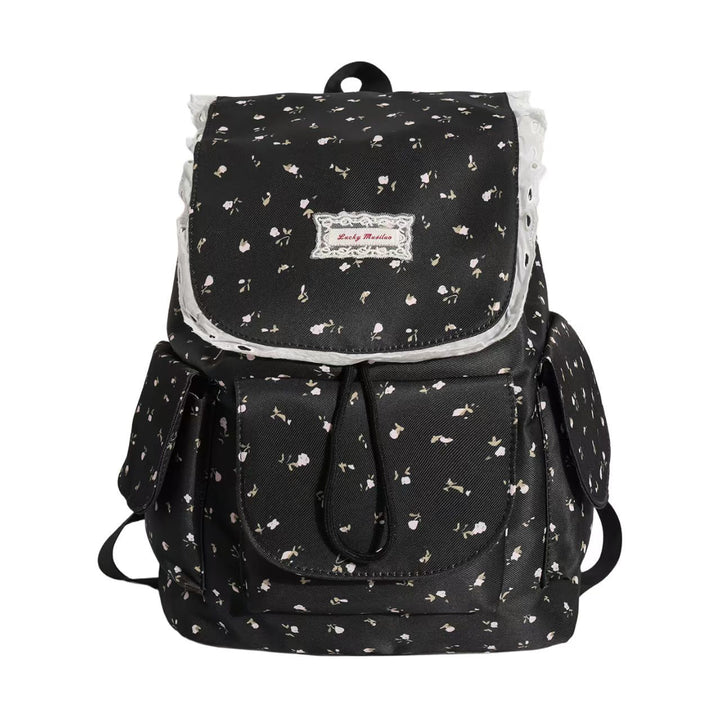 Floral Print Ruffled Backpack Stornfield
