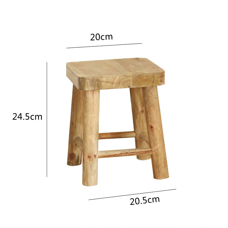 Robust stool made of solid wood Stornfield