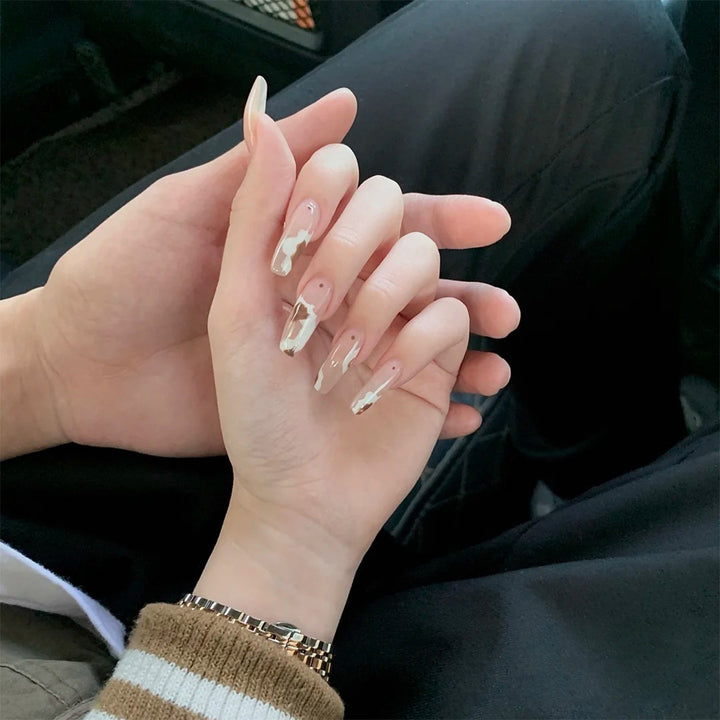 Artistic acrylic nails with trendy design Stornfield