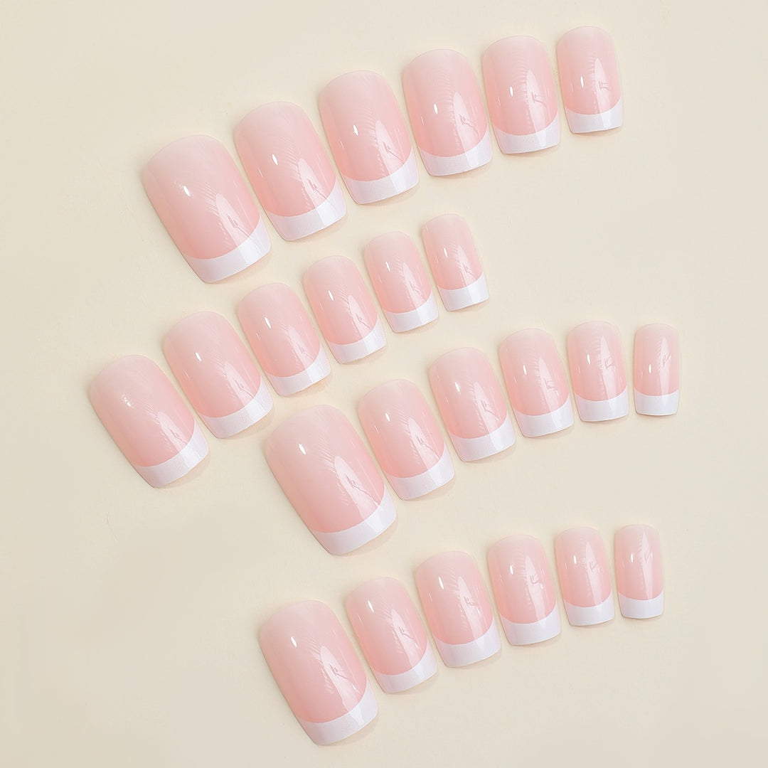 Artificial nail set with elegant French manicure design Stornfield