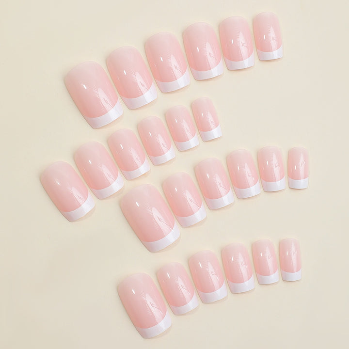 Artificial nail set with elegant French manicure design Stornfield
