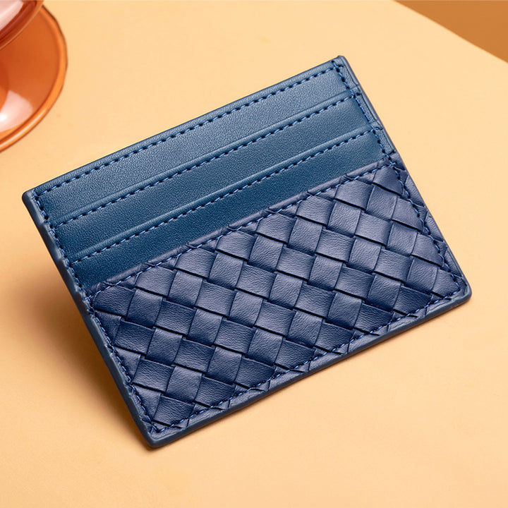 Woven Leather Card Holder Stornfield