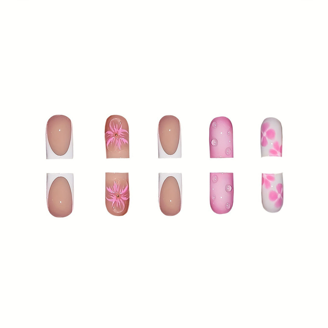 Artistic Floral Nail Art Extensions Stornfield