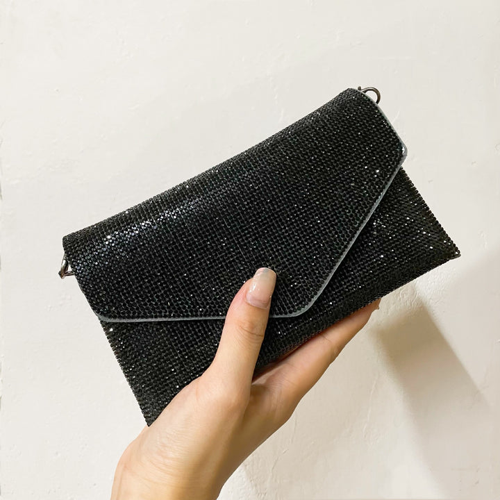 Rhinestone-Studded Evening Clutch