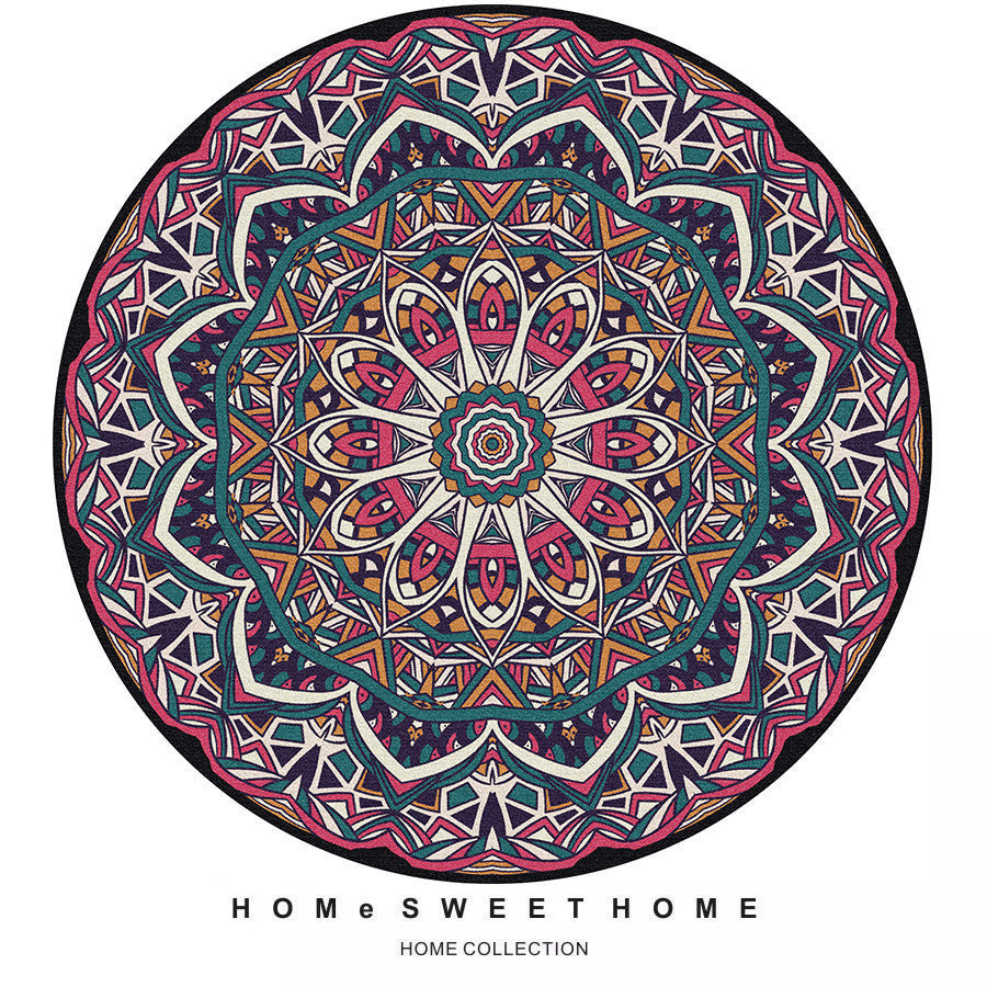 Vintage-Inspired Round Area Rug