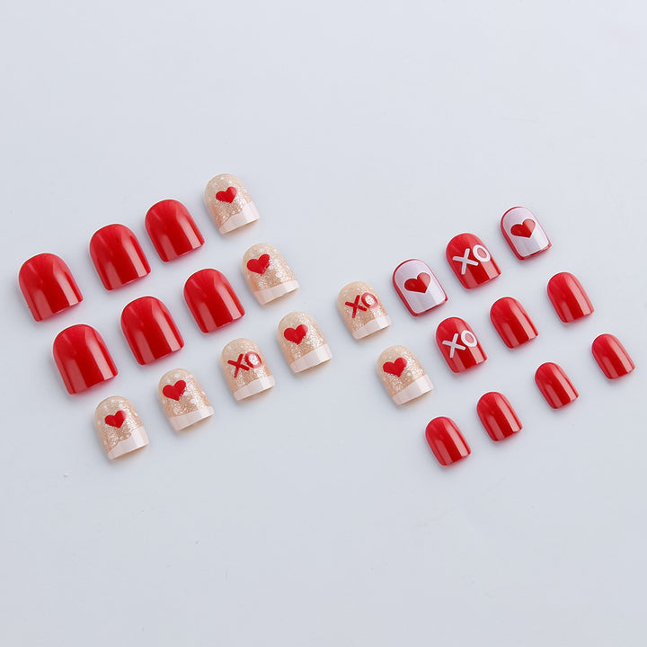 Romantic Heart-themed Nail Art Set Stornfield