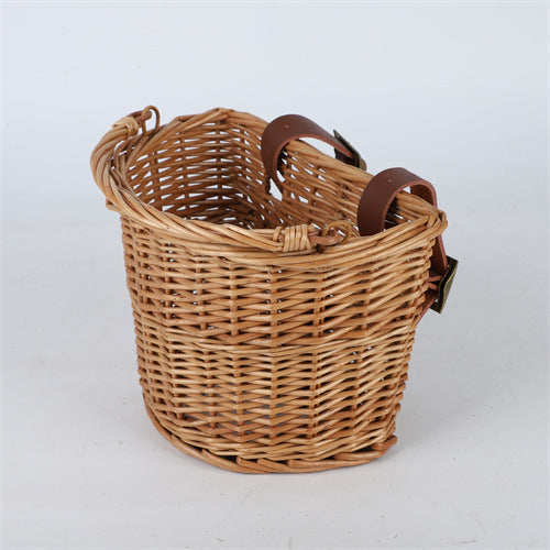 Decorative Woven Storage Basket with Plush Animal Stornfield
