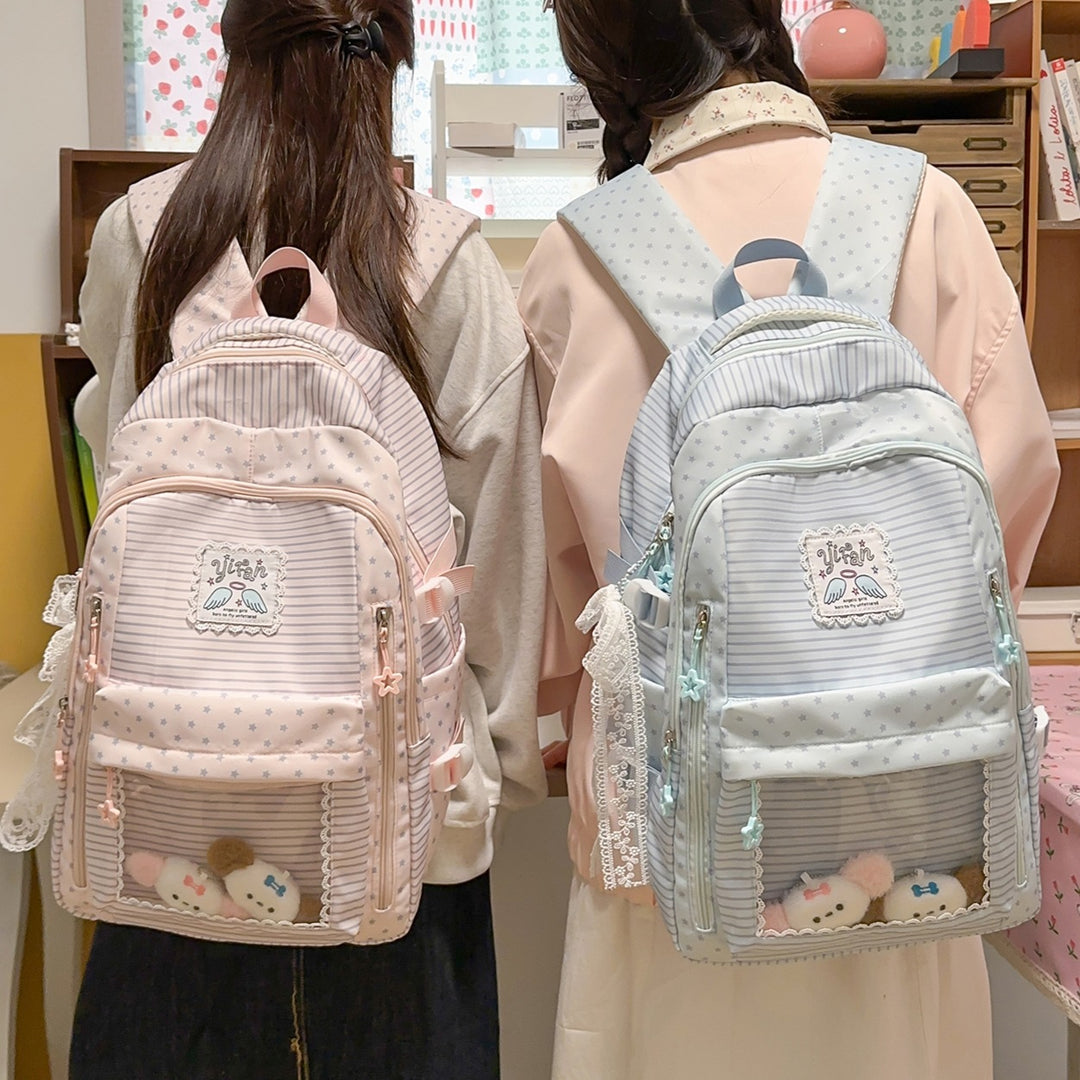 Trendy Striped School Backpack Stornfield